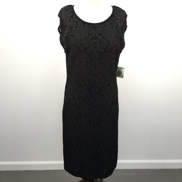 Anne Klein Dresses & Skirts - NWT Anne Klein Black & Tan Floral Cocktail Dress